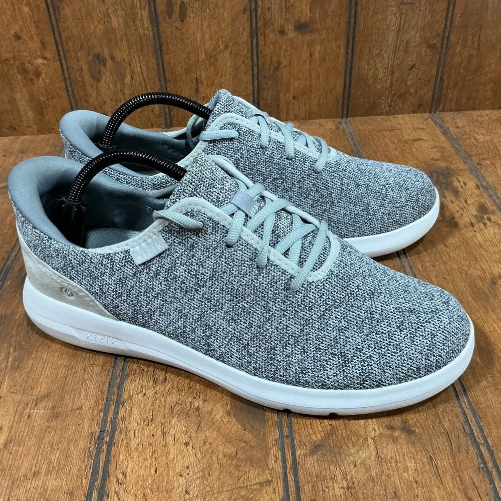 Kizik Wide Unisex Madrid Eco Knit Comfort Sneakers Grey Size M 9 / W 10.5